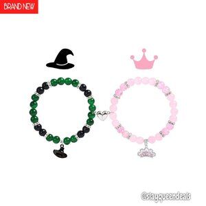 Stretch Rhinestone Bracelet with Magnetic Clasp, 7.8 Inches, Movie-Inspired